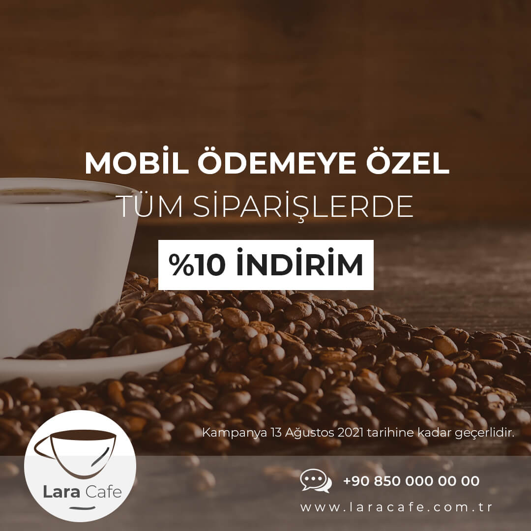 Lara Cafe sosyal medya tasarımı
